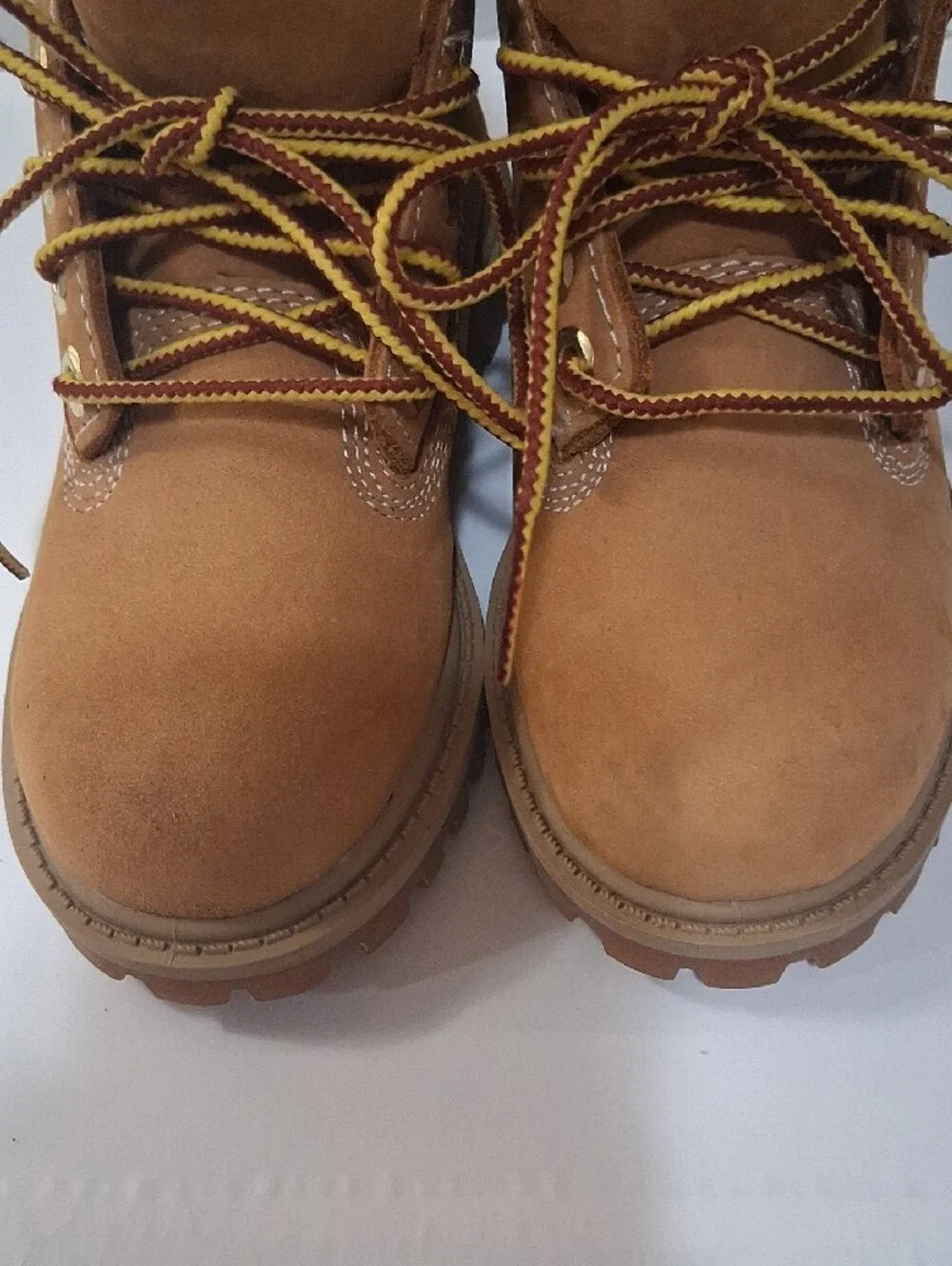 Pre-owned Timberland Kids Tan/Brown Lace-Up Suede Boots